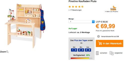 Pinolino Kaufladen Pluto - jetzt 11% billiger