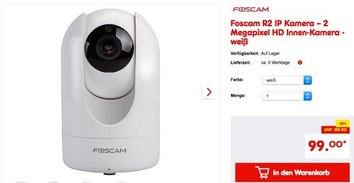 Foscam R2 IP Kamera - jetzt 16% billiger
