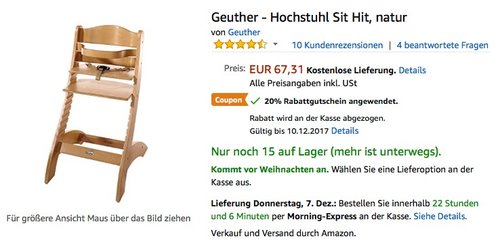 Geuther - Hochstuhl Sit - jetzt 20% billiger Geuther - Hochstuhl Sit - jetzt 20% billiger