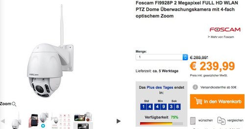 Foscam FI9928P Überwachungskamera - jetzt 15% billiger Foscam FI9928P Überwachungskamera - jetzt 15% billiger