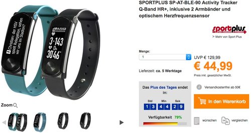 SPORTPLUS Activity Tracker Q-Band HR+ SPORTPLUS Activity Tracker Q-Band HR+