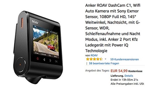 Anker ROAV DashCam C1 - jetzt 26% billiger