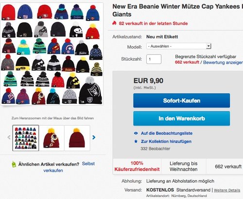 New Era Beanie Winter Mütze  - jetzt 45% billiger New Era Beanie Winter Mütze  - jetzt 45% billiger