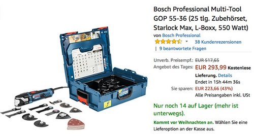 Bosch Professional GOP 55-36 - jetzt 11% billiger Bosch Professional GOP 55-36 - jetzt 11% billiger
