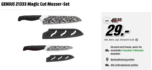 GENIUS Magic Cut Messer-Set - jetzt 17% billiger