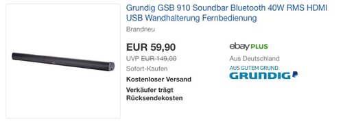 Grundig GSB 910 Soundbar - jetzt 24% billiger