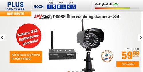 Jay-Tech D808S Überwachungskamera-Set - jetzt 37% billiger Jay-Tech D808S Überwachungskamera-Set - jetzt 37% billiger