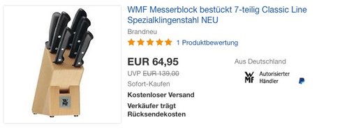 WMF Messerblock 7-teilig Classic Line - jetzt 13% billiger