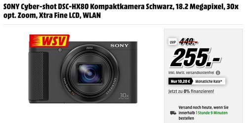 SONY DSC-HX80 Kompaktkamera - jetzt 15% billiger SONY DSC-HX80 Kompaktkamera - jetzt 15% billiger