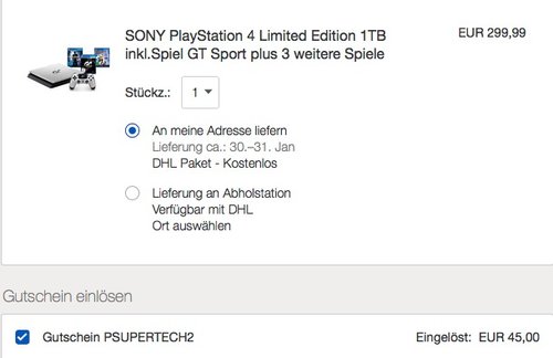 Sony Playstation 4 - GT Sport 1TB Special Limited Edition - jetzt 22% billiger