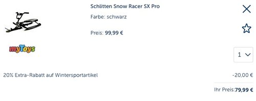 Stiga Schlitten Snow Racer SX Pro - jetzt 17% billiger
