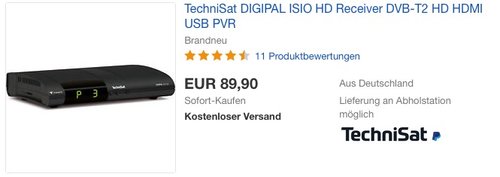 TechniSat DIGIPAL ISIO HD - DVB-T2 HD Receiver - jetzt 22% billiger