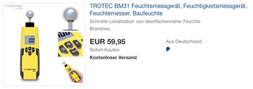 TROTEC BM31 Feuchtemessgerät - jetzt 8% billiger