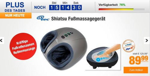@tec Shiatsu Fußmassagegerät - jetzt 9% billiger @tec Shiatsu Fußmassagegerät - jetzt 9% billiger