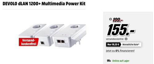 DEVOLO dLAN 1200+ Multimedia Power Kit - jetzt 14% billiger