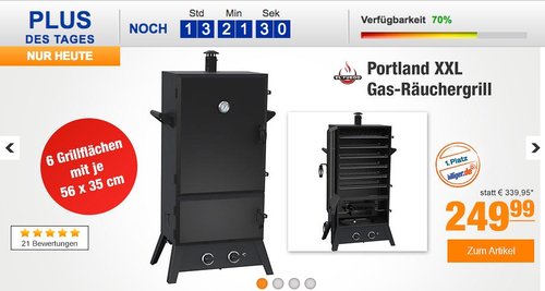 El Fuego Portland XXL Gas-Räuchergrill - jetzt 10% billiger