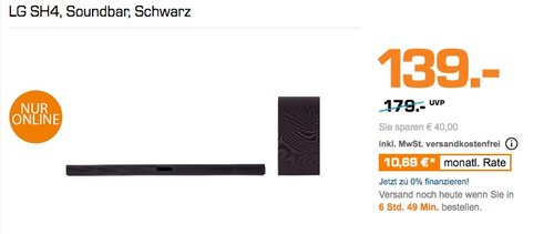 LG SH4 Soundbar - jetzt 9% billiger