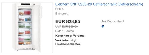 Liebherr GNP 3255-20 Gefrierschrank - jetzt 7% billiger