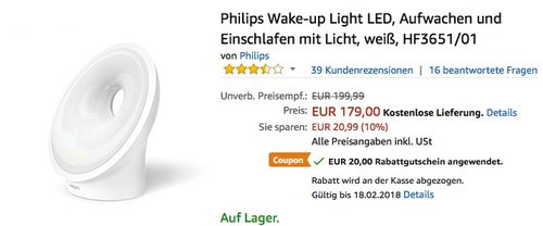 Philips HF3651/01 Wake-up Light LED - jetzt 11% billiger