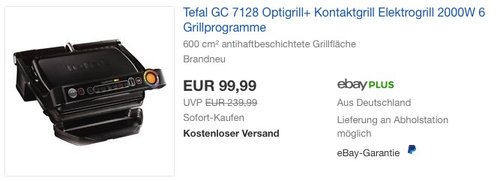 Tefal GC 7128 Optigrill+ Kontaktgrill - jetzt 22% billiger