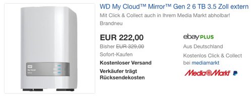 WD My Cloud Mirror Gen 2 6 TB - jetzt 31% billiger WD My Cloud Mirror Gen 2 6 TB - jetzt 31% billiger
