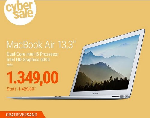 Apple MacBook Air 13,3" 1,8 GHz Intel Core i5 8 GB 512 GB SSD BTO - jetzt 6% billiger Apple MacBook Air 13,3" 1,8 GHz Intel Core i5 8 GB 512 GB SSD BTO - jetzt 6% billiger