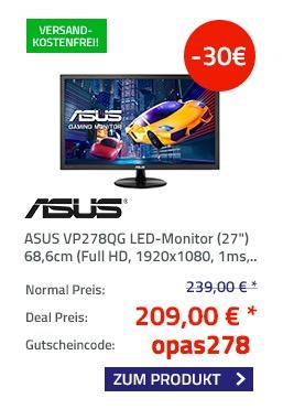ASUS VP278QG LED-Monitor (27") 68,6cm - jetzt 12% billiger ASUS VP278QG LED-Monitor (27") 68,6cm - jetzt 12% billiger