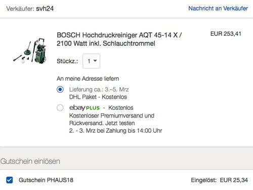 BOSCH Hochdruckreiniger AQT 45-14 X - jetzt 10% billiger BOSCH Hochdruckreiniger AQT 45-14 X - jetzt 10% billiger