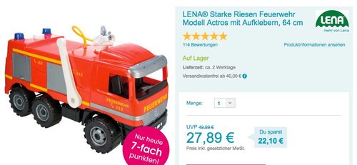 LENA - Starke Riesen Feuerwehr Actros - jetzt 19% billiger LENA - Starke Riesen Feuerwehr Actros - jetzt 19% billiger