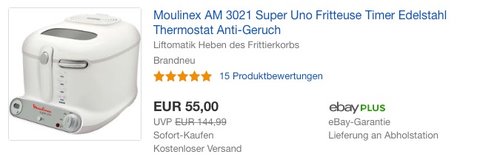 Moulinex AM 3021 Super Uno Fritteuse - jetzt 7% billiger Moulinex AM 3021 Super Uno Fritteuse - jetzt 7% billiger