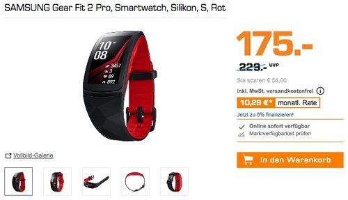 SAMSUNG Gear Fit 2 Pro - jetzt 9% billiger