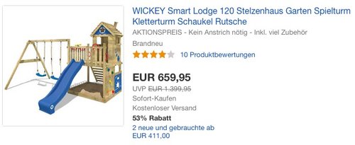 WICKEY Smart Lodge 120 Stelzenhaus - jetzt 6% billiger