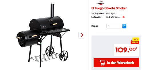 El Fuego Dakota Smoker - jetzt 8% billiger