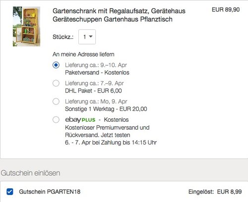 Gartenschrank mit Regalaufsatz - jetzt 10% billiger