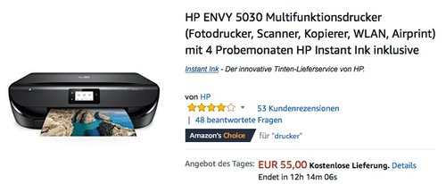 HP ENVY 5030 Multifunktionsdrucker - jetzt 14% billiger HP ENVY 5030 Multifunktionsdrucker - jetzt 14% billiger