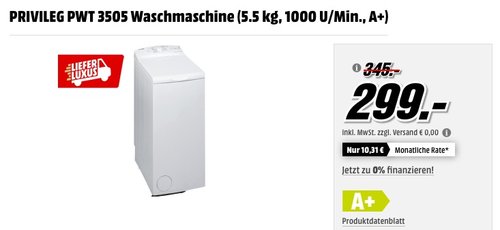 PRIVILEG PWT 3505 Waschmaschine - jetzt 14% billiger PRIVILEG PWT 3505 Waschmaschine - jetzt 14% billiger
