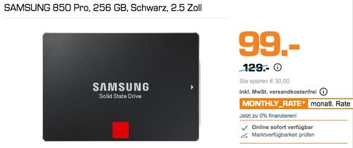 SAMSUNG 850 Pro 256 GB SSD Festplatte 2.5 Zoll - jetzt 23% billiger SAMSUNG 850 Pro 256 GB SSD Festplatte 2.5 Zoll - jetzt 23% billiger