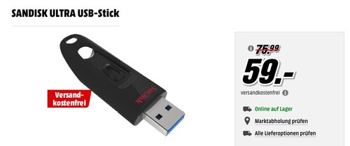SanDisk Ultra 256GB USB-Flash-Laufwerk USB 3.0 - jetzt 22% billiger SanDisk Ultra 256GB USB-Flash-Laufwerk USB 3.0 - jetzt 22% billiger