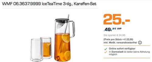 WMF 06.3637.9999 IceTeaTime 3-tlg., Karaffen-Set - jetzt 15% billiger WMF 06.3637.9999 IceTeaTime 3-tlg., Karaffen-Set - jetzt 15% billiger