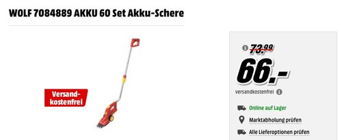 WOLF 7084889 AKKU 60 Set Akku-Schere - jetzt 6% billiger WOLF 7084889 AKKU 60 Set Akku-Schere - jetzt 6% billiger