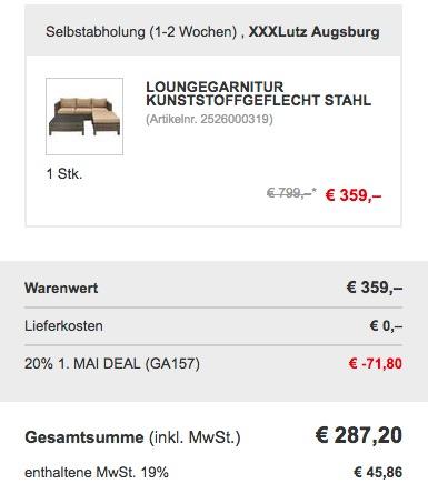 Ambia Garden Loungegarnitur Kunststoffgeflecht - jetzt 20% billiger