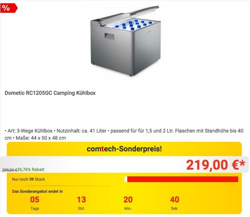 Dometic RC1205GC Camping Kühlbox - jetzt 5% billiger