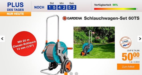 Gardena 08001-20 Schlauchwagen-Set 60TS - jetzt 15% billiger Gardena 08001-20 Schlauchwagen-Set 60TS - jetzt 15% billiger