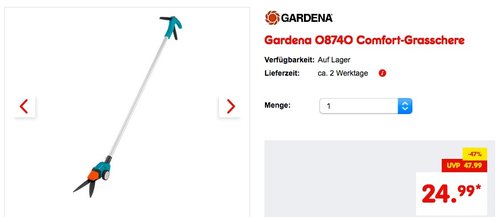 Gardena 08740 Comfort-Grasschere - jetzt 17% billiger