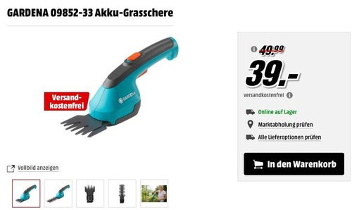 GARDENA 09852-33 Akku-Grasschere - jetzt 16% billiger