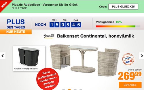 Hartman Balkonset Continental, honey&milk - jetzt 26% billiger Hartman Balkonset Continental, honey&milk - jetzt 26% billiger