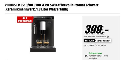 PHILIPS EP 3510/00 3100 SERIE SW Kaffeevollautomat - jetzt 10% billiger