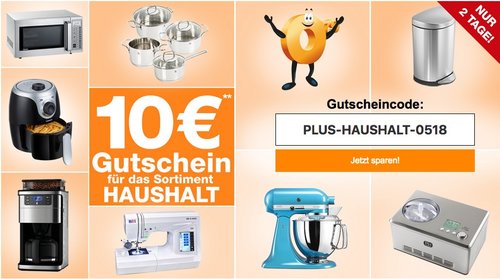 Plus.de Onlineshop - 10 Gutschein auf Haushalt bis zum 11.05.18 (Bsp.: SodaStream Crystal Megapack 2.0 Wassersprudler weiß) - jetzt 8% billiger Plus.de Onlineshop - 10 Gutschein auf Haushalt bis zum 11.05.18 (Bsp.: SodaStream Crystal Megapack 2.0 Wassersprudler weiß) - jetzt 8% billiger