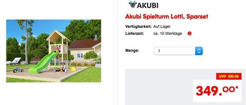 Akubi Spielturm Lotti - jetzt 14% billiger Akubi Spielturm Lotti - jetzt 14% billiger
