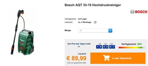 Bosch AQT 33-10 Hochdruckreiniger - jetzt 18% billiger